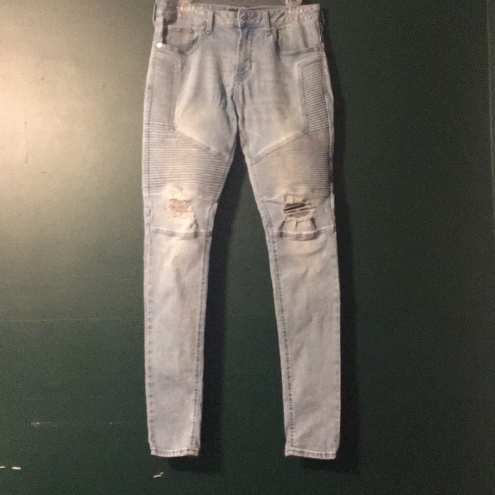 Faded Blue Skinny Jeans